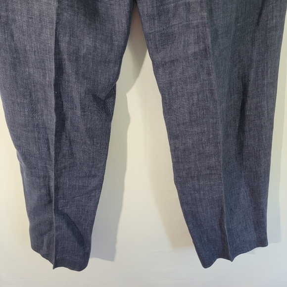 JONES NEW YORK Women Gray 100% Linen Straight Pants Sz 8 Business Casual USA - Picture 6 of 11